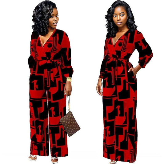 Abstract Print Pants Jumpsuit - Styledd by L&M