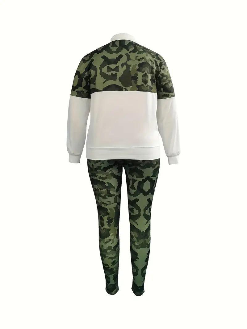 Army Two Toned Tracksuit Gym Set - Styledd by L&M