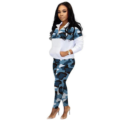 Army Two Toned Tracksuit Gym Set - Styledd by L&M