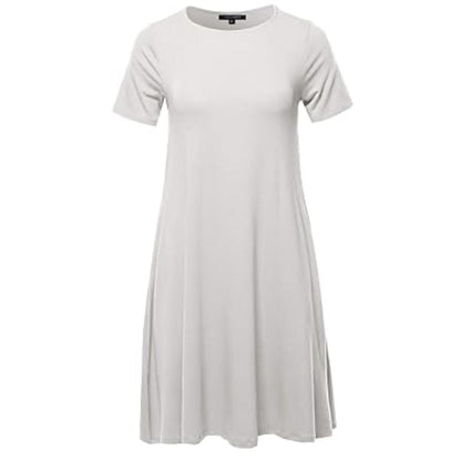 Casual Short Sleeve Mini Dress - Styledd by L&M