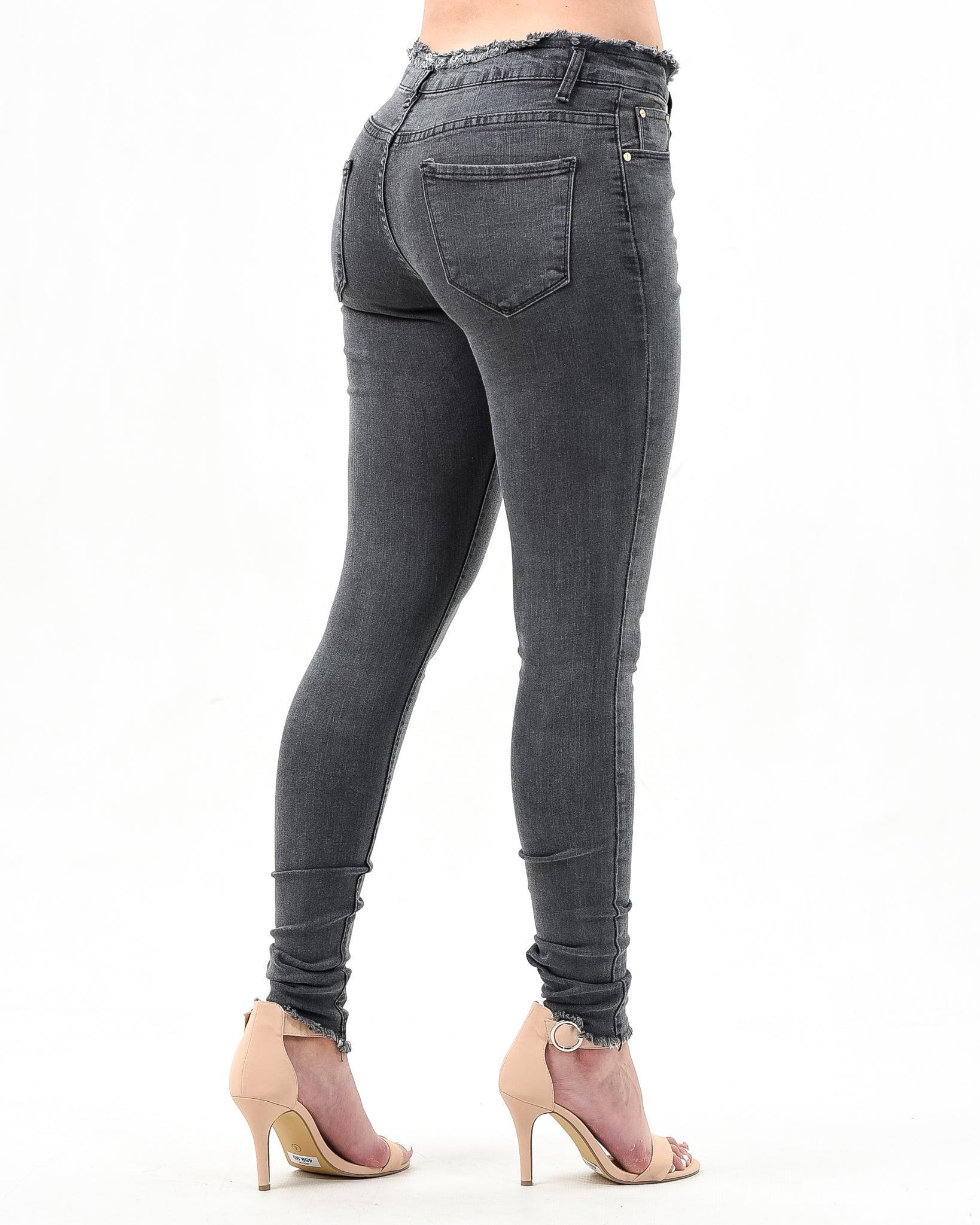 Cut Out Ripped Skinny Jeans ST13 - Styledd by L&M