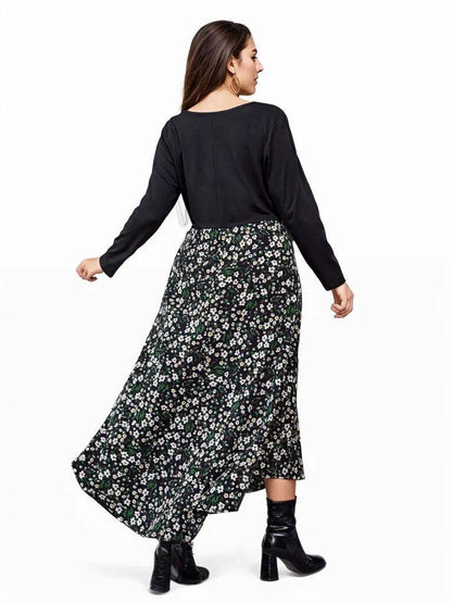 Ditsy Floral maxi dress plus size - Styledd by L&M