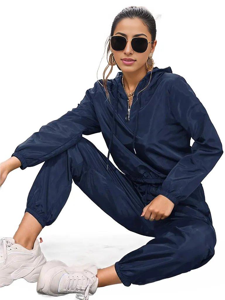 Drawstring Sweatshirt With Zip and Hoodie & Sweatpants Set - Styledd by L&M