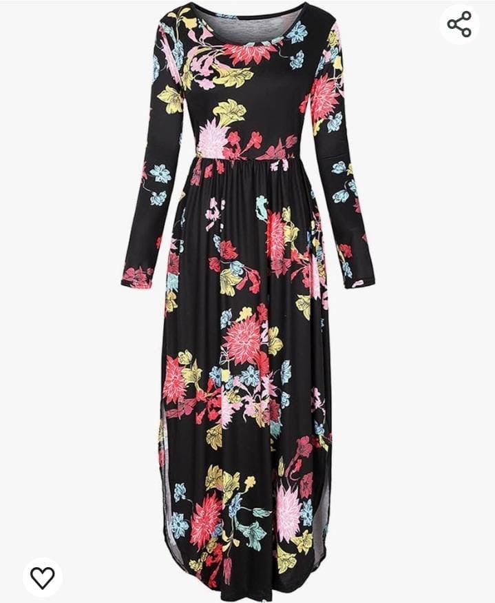 Floral Summer Long Sleeve Maxi Dress With Slits - Styledd by L&M