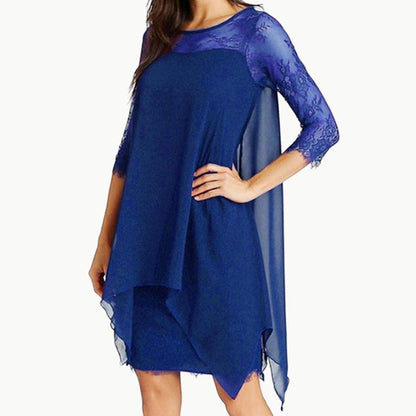 Half Sleeve Loose Elegant Lace Dress - Styledd by L&M