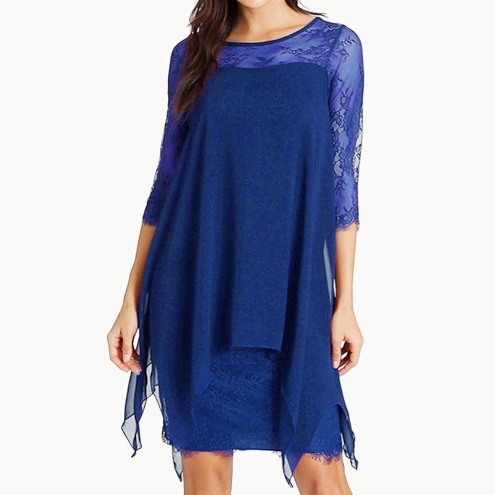 Half Sleeve Loose Elegant Lace Dress - Styledd by L&M