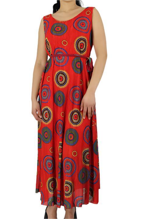 Sleeveless Belted Maxi Dress - Styledd by L&M