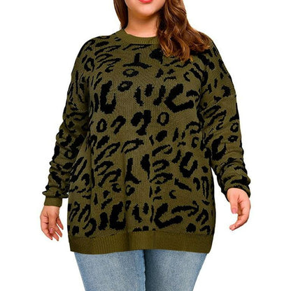 Leopard Pattern Pullover Sweater Jersey - Styledd by L&M