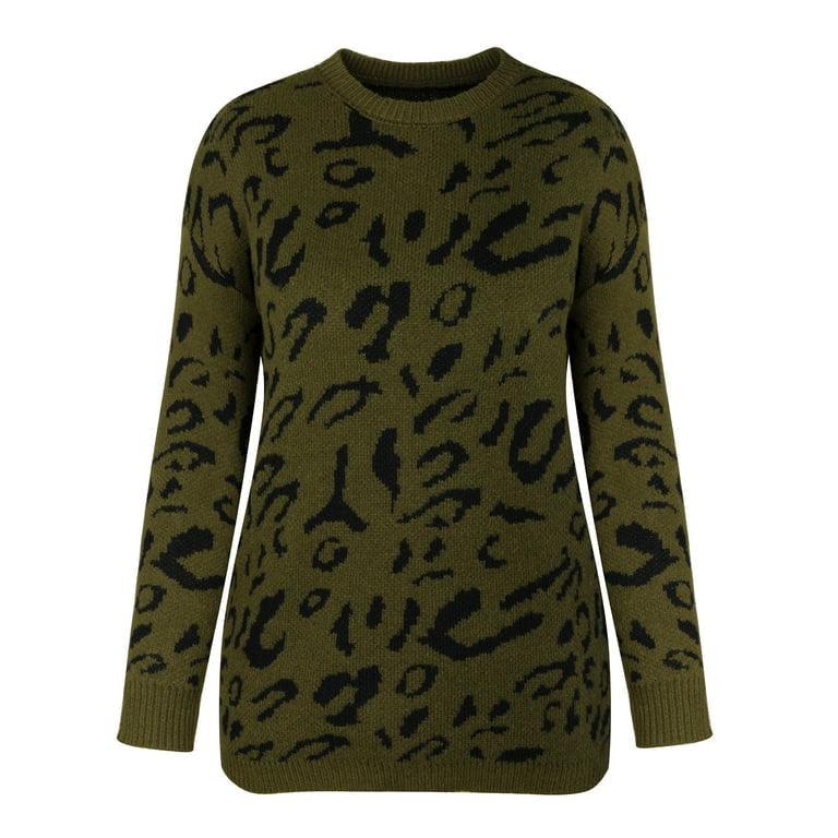 Leopard Pattern Pullover Sweater Jersey - Styledd by L&M