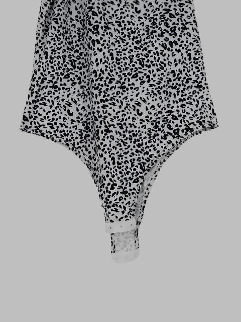 Leopard Spaghetti Strap Bodysuit - Styledd by L&M