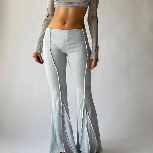 Low Waist Bell Bottoms Stretch Flare Pants - Styledd by L&M