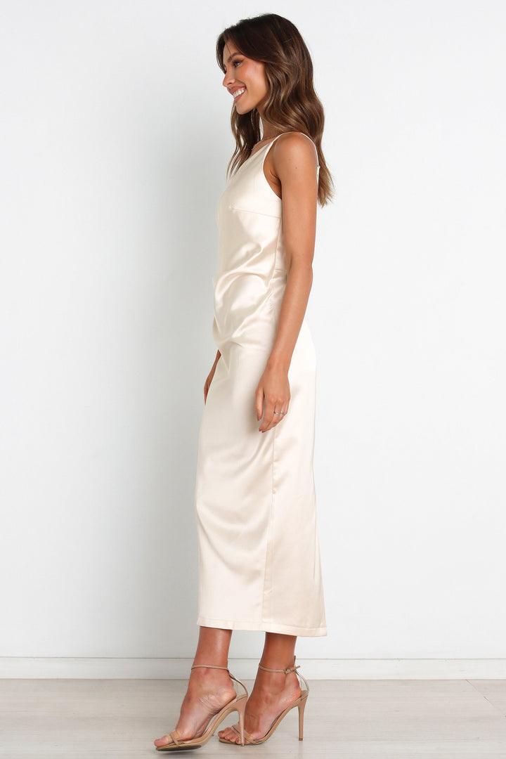 One shoulder strap satin dress - Styledd by L&M