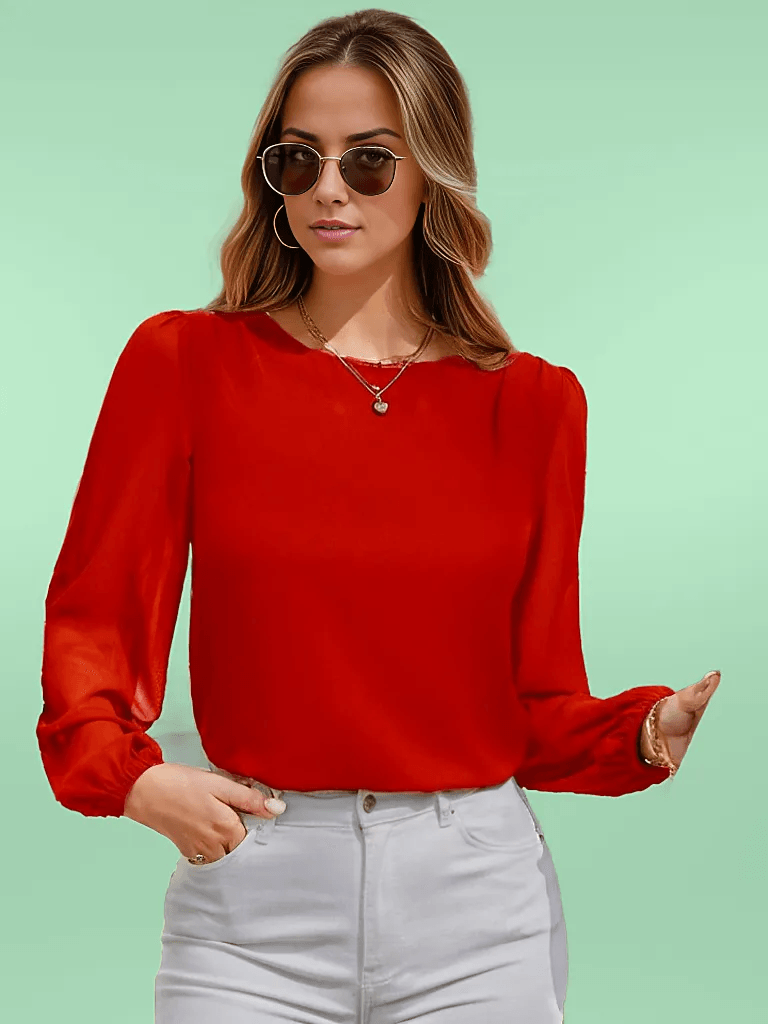 Puff long sleeve blouse - Styledd by L&M