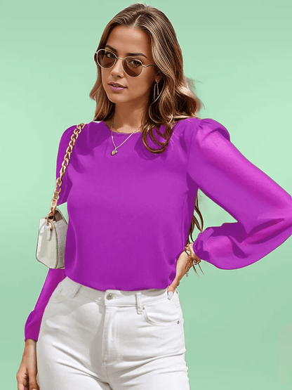 Puff long sleeve blouse - Styledd by L&M