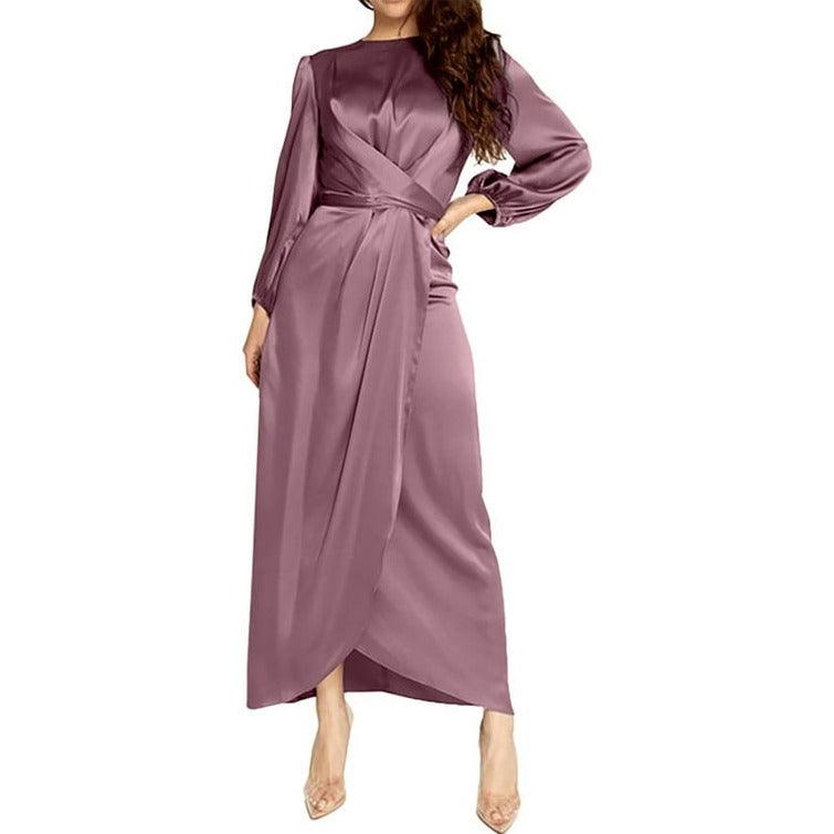 Rhinestone Flare Sleeve Maxi Dress - Styledd by L&M