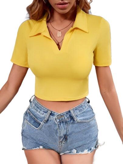 Ribbed Knitted Solid Crop Top - Styledd by L&M