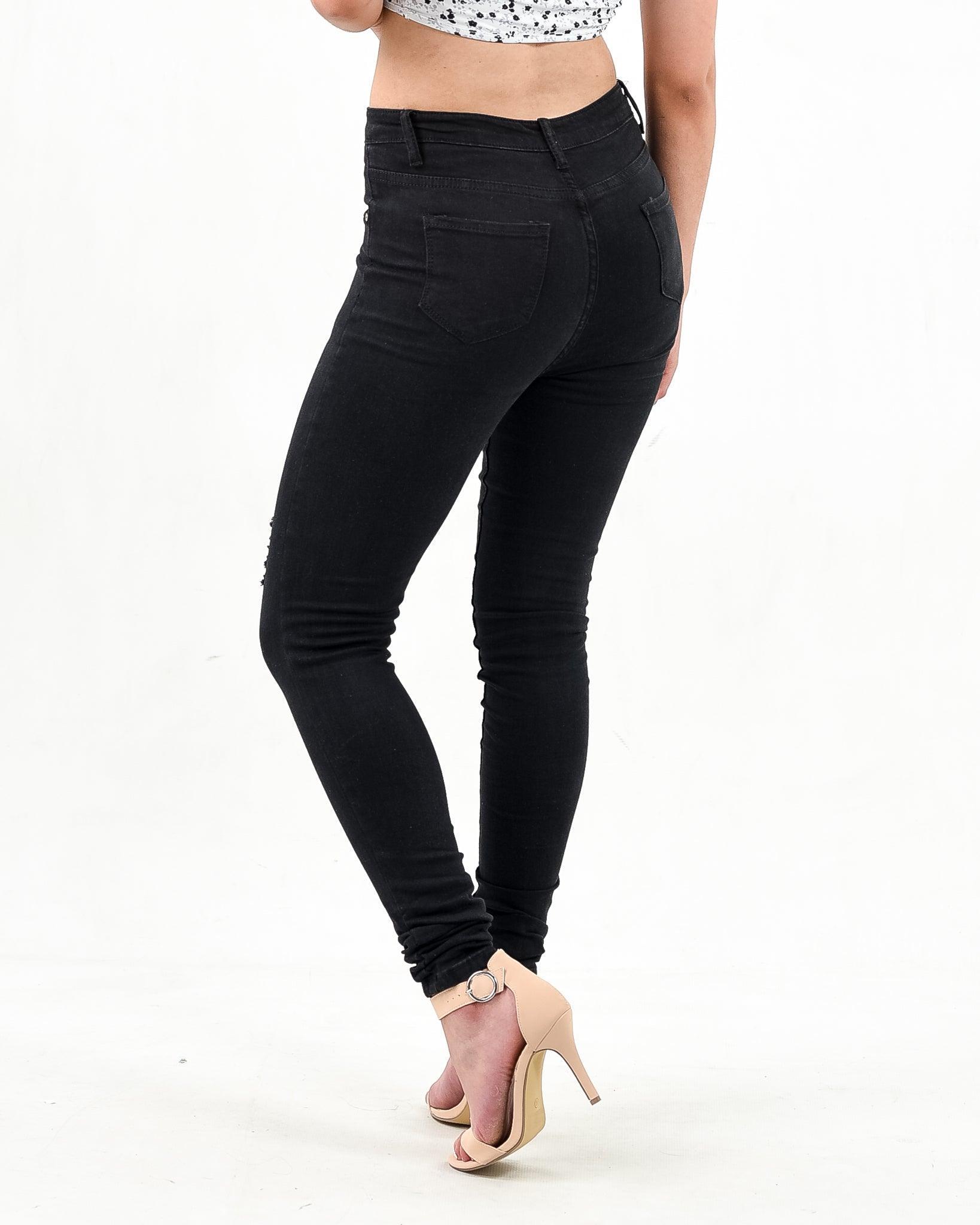 Ripped Cut Out Skinny Jeans ST36 - Styledd by L&M