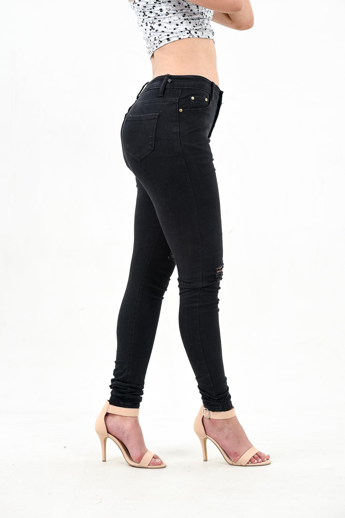 Ripped Cut Out Skinny Jeans ST36 - Styledd by L&M