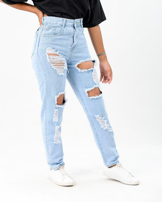 Ripped Jeans With Pocket Design ST15 - Styledd by L&M