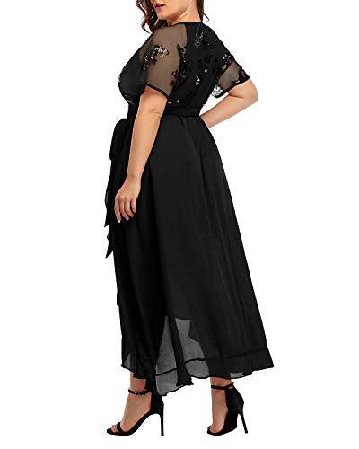 Sequence lace midi wrap dress - Styledd by L&M