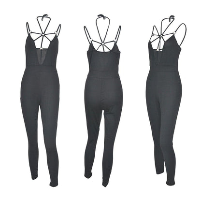 Sexy Low Cut Skinny Jumpsuit - Styledd by L&M