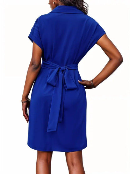 Shirt twist belt mini dress - Styledd by L&M