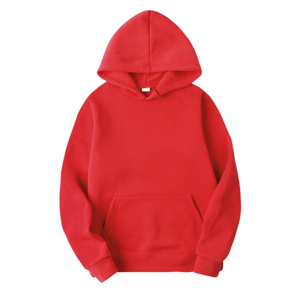 Solid Kangaroo Pocket Thermal Lined Hoodie - Styledd by L&M