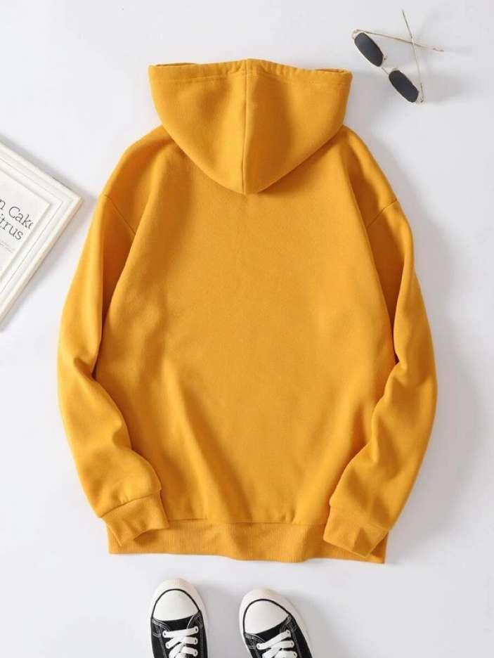 Solid Kangaroo Pocket Thermal Lined Hoodie - Styledd by L&M