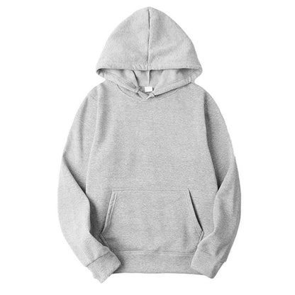 Solid Kangaroo Pocket Thermal Lined Hoodie - Styledd by L&M