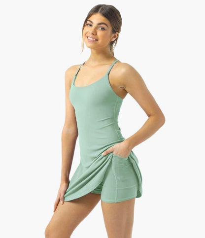 Spaghetti Strap Tennis Dress with shorts - Styledd by L&M