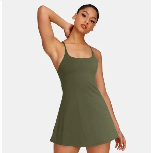 Spaghetti Strap Tennis Dress with shorts - Styledd by L&M