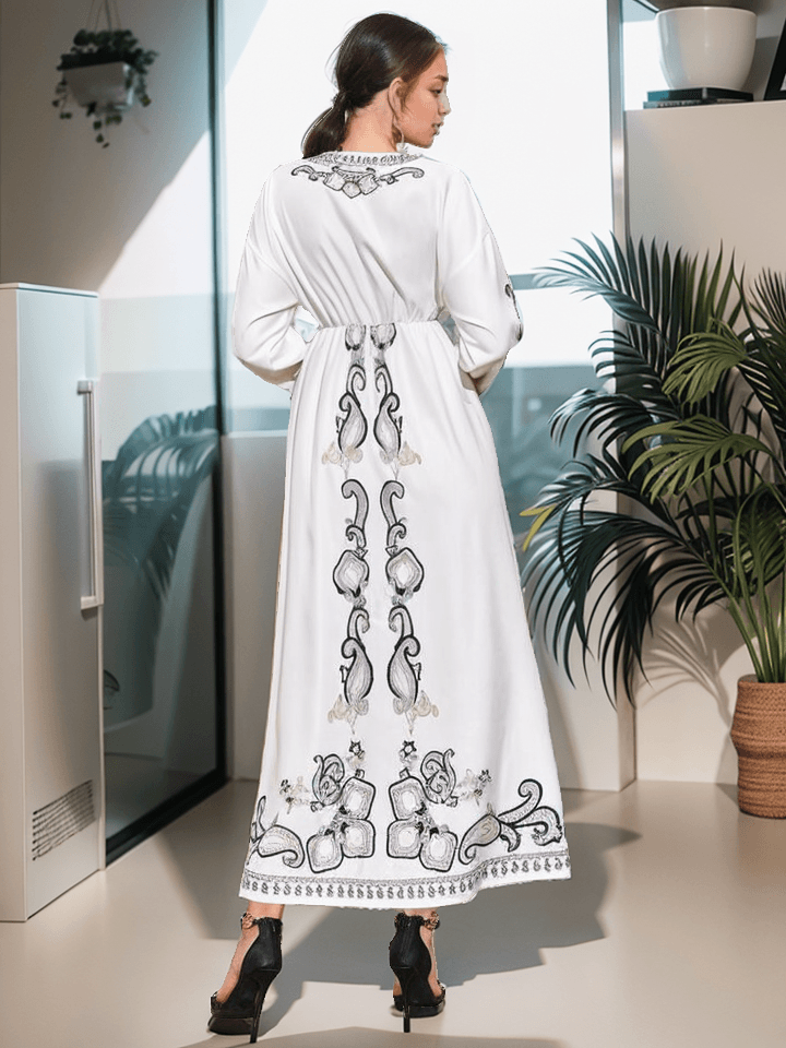 Traditional pattern maxi summer dress - Styledd by L&M