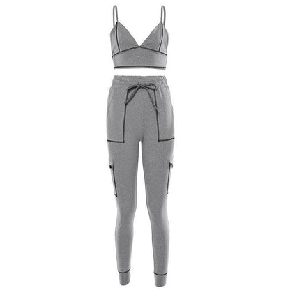 Two Piece Fitness Gym Outfit Set - Styledd by L&M