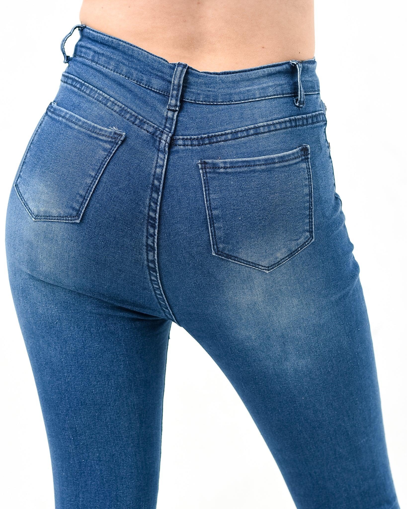 Women's Distressed Slim Fit Jeans ST2 - Styledd by L&M