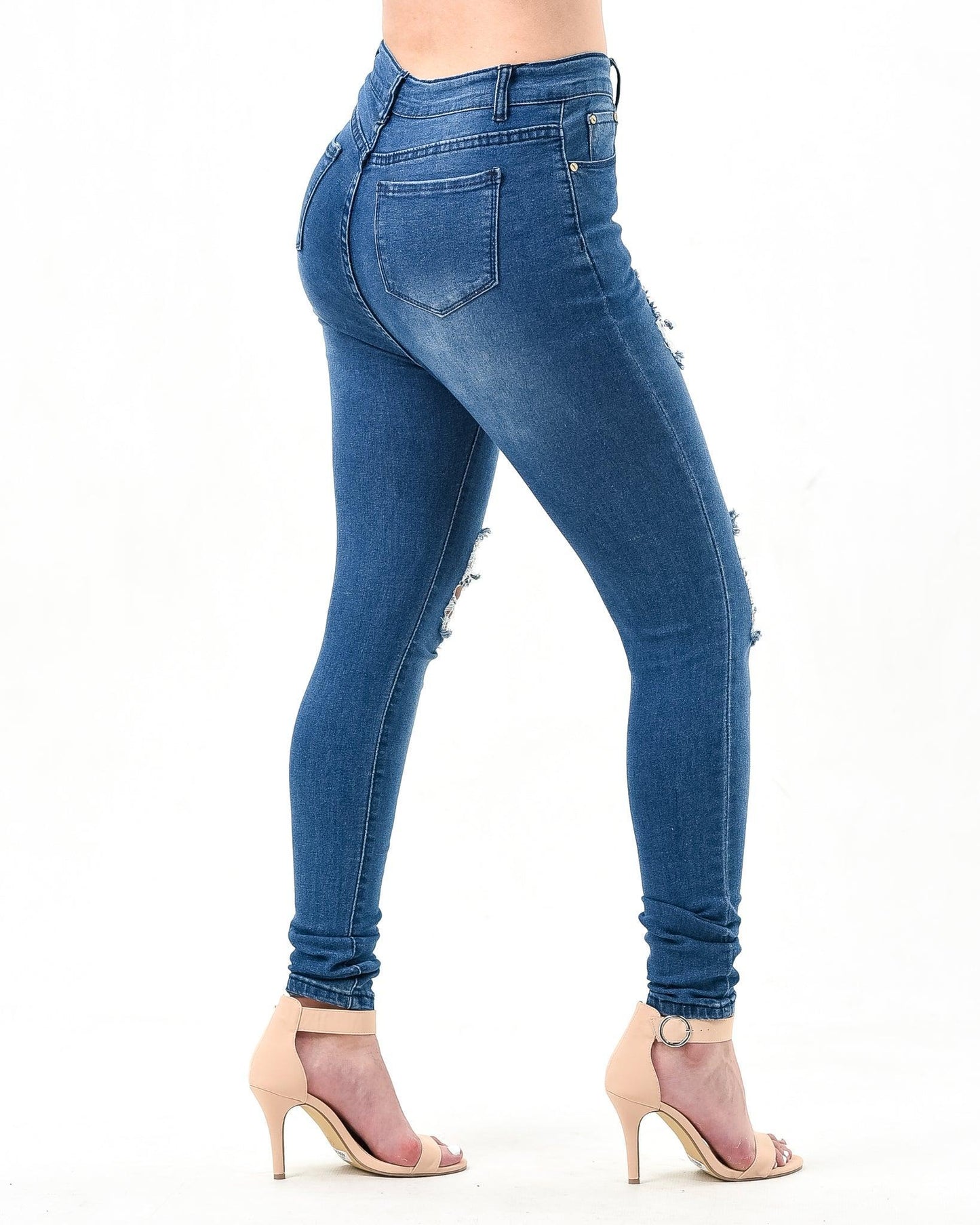 Women's Distressed Slim Fit Jeans ST2 - Styledd by L&M