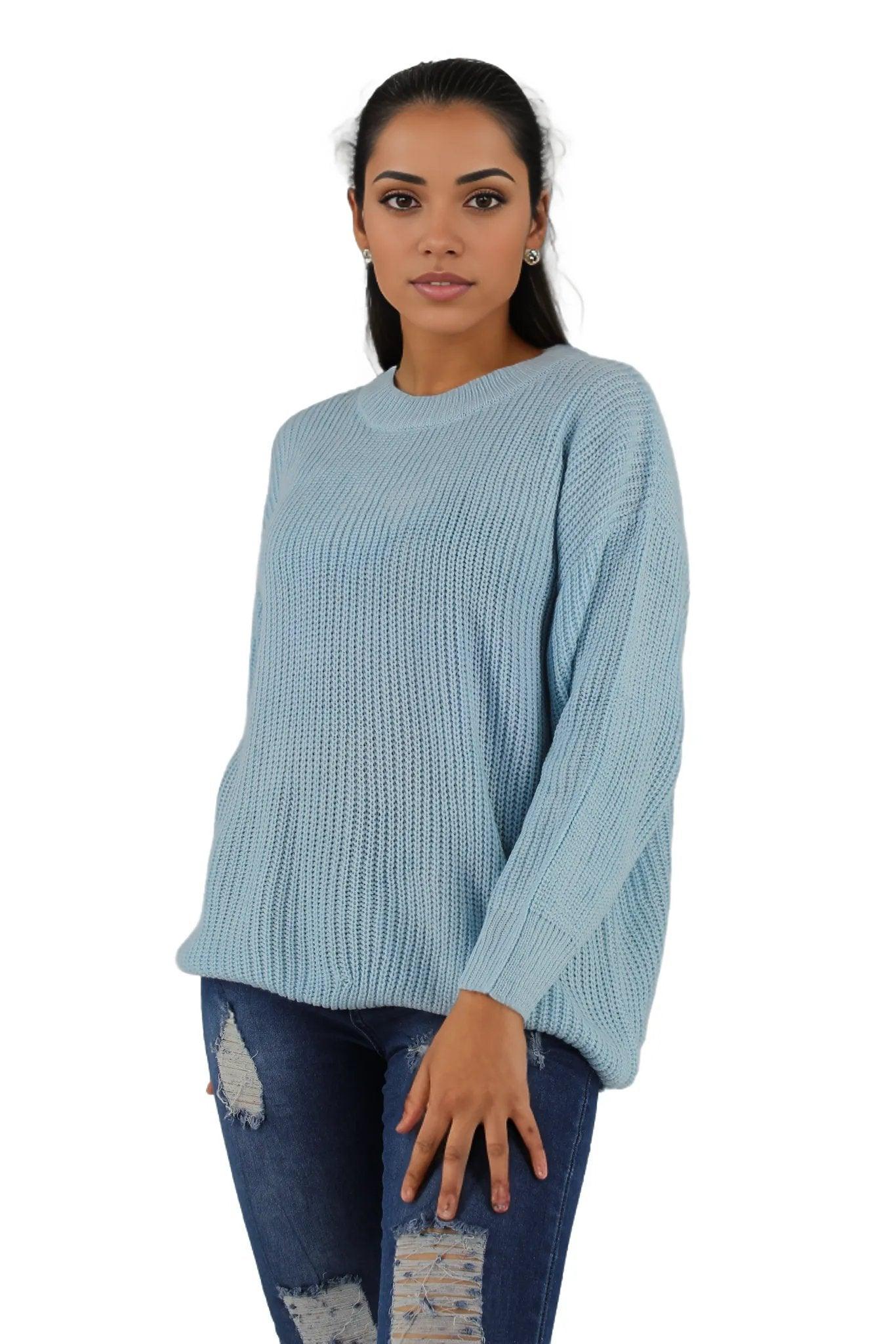 Wool Knitted Long Sleeve Pullover Jersey - Styledd by L&M