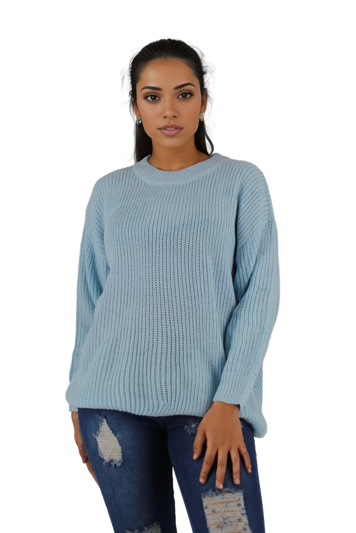 Wool Knitted Long Sleeve Pullover Jersey - Styledd by L&M