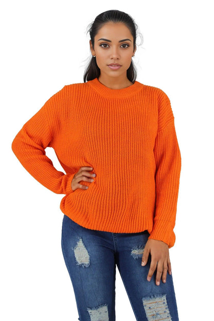 Wool Knitted Long Sleeve Pullover Jersey - Styledd by L&M